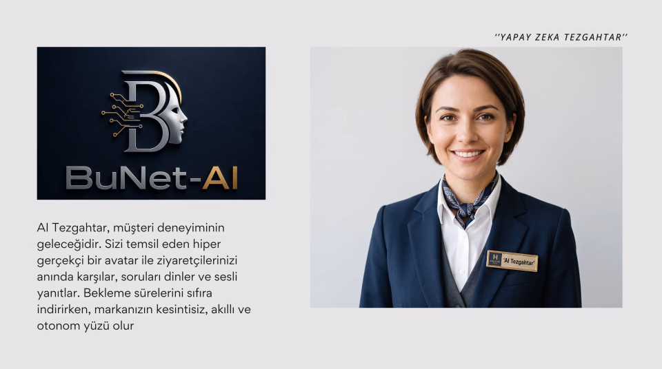 BuNet AI Tezgahtar karşılama ekranı